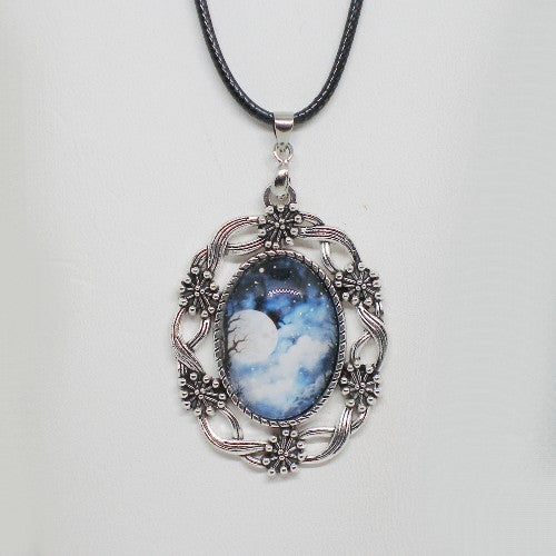 Winter Moon Pendant Necklace