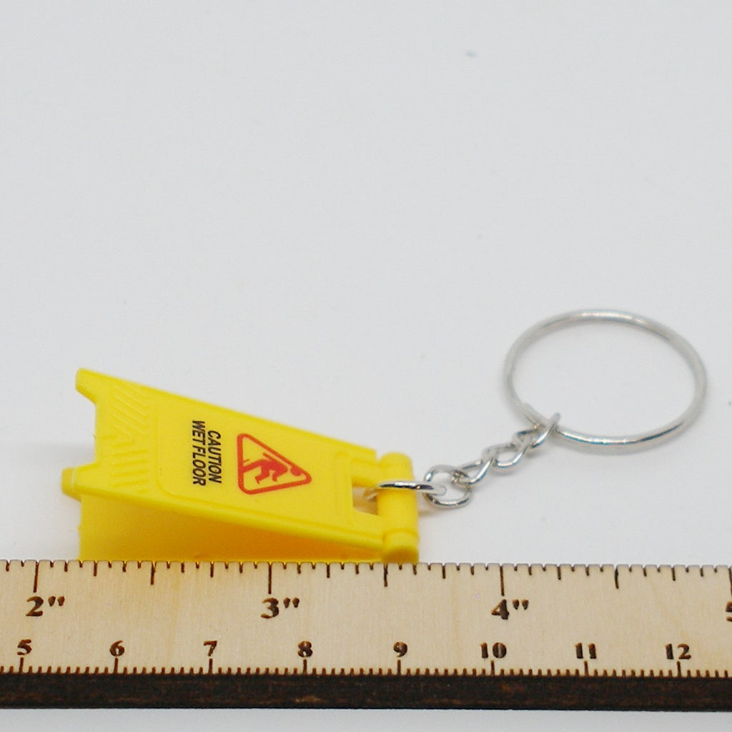Caution Sign Keychain